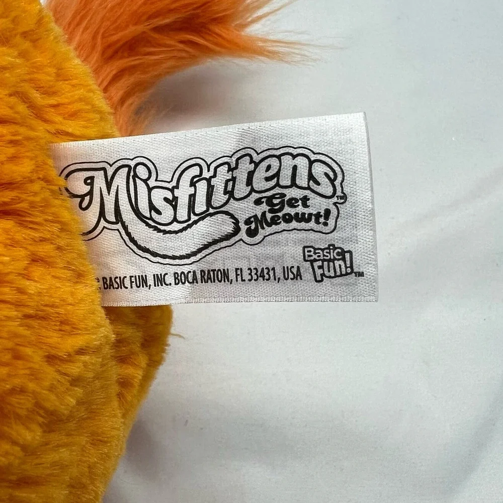 Basic Fun 2022 Misfittens Get Meowt Orange Pink Plush Series 2 Stuffed Animal